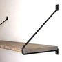 Hanah Home Wr038 Estante de Pared de Madera y Metal Nogal y Negro